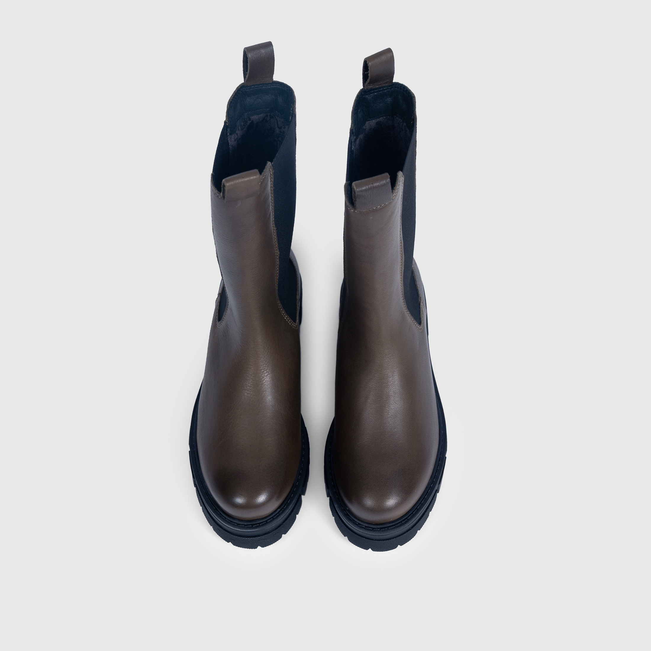Apple of Eden Cher Damen High Chelsea Stiefel - glatt Leder