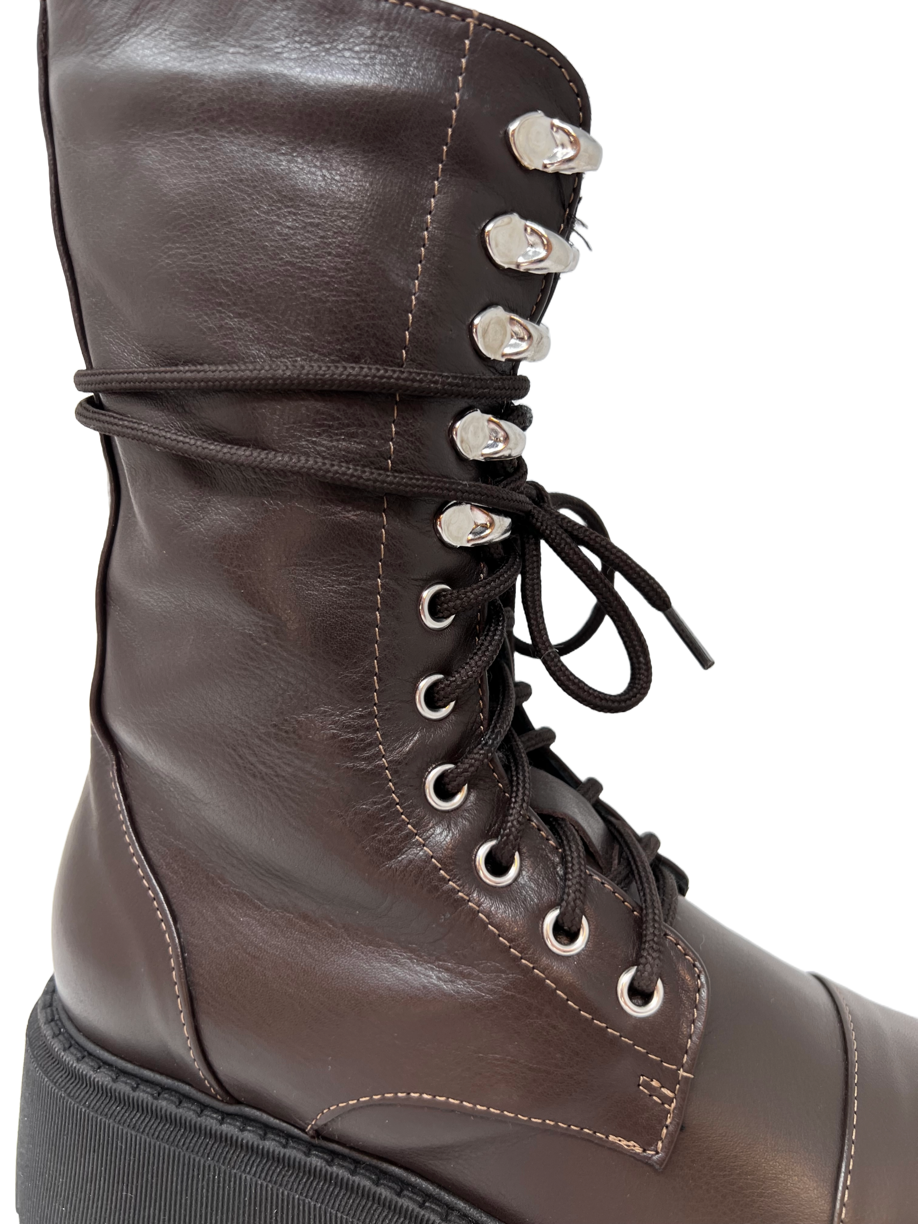 Crown Sarre Udine Damen Schnürstiefel mit Lammfell Futter