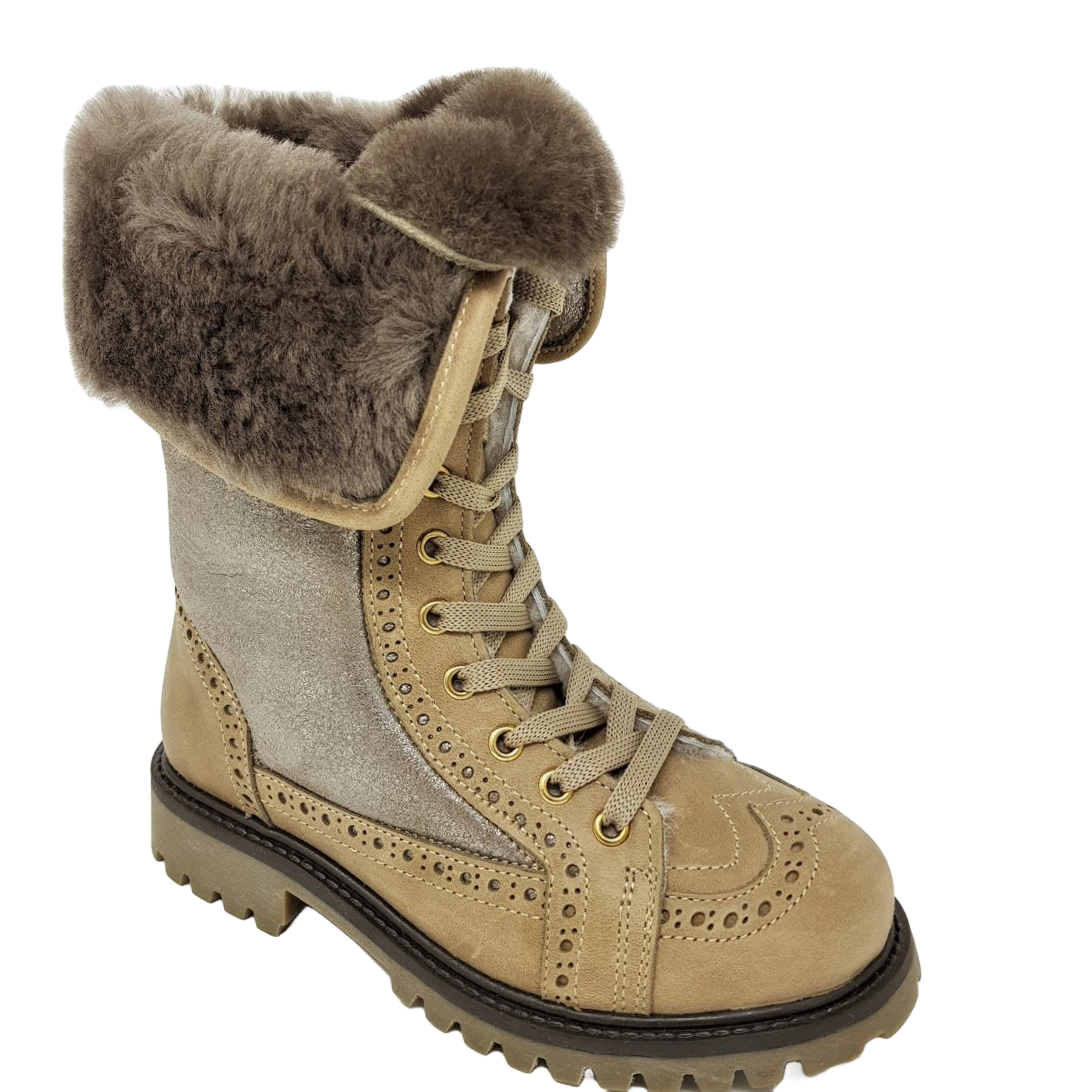 Zecchino d´Oro A24-2490 1088 Mädchen Lammfell Schnürstiefel