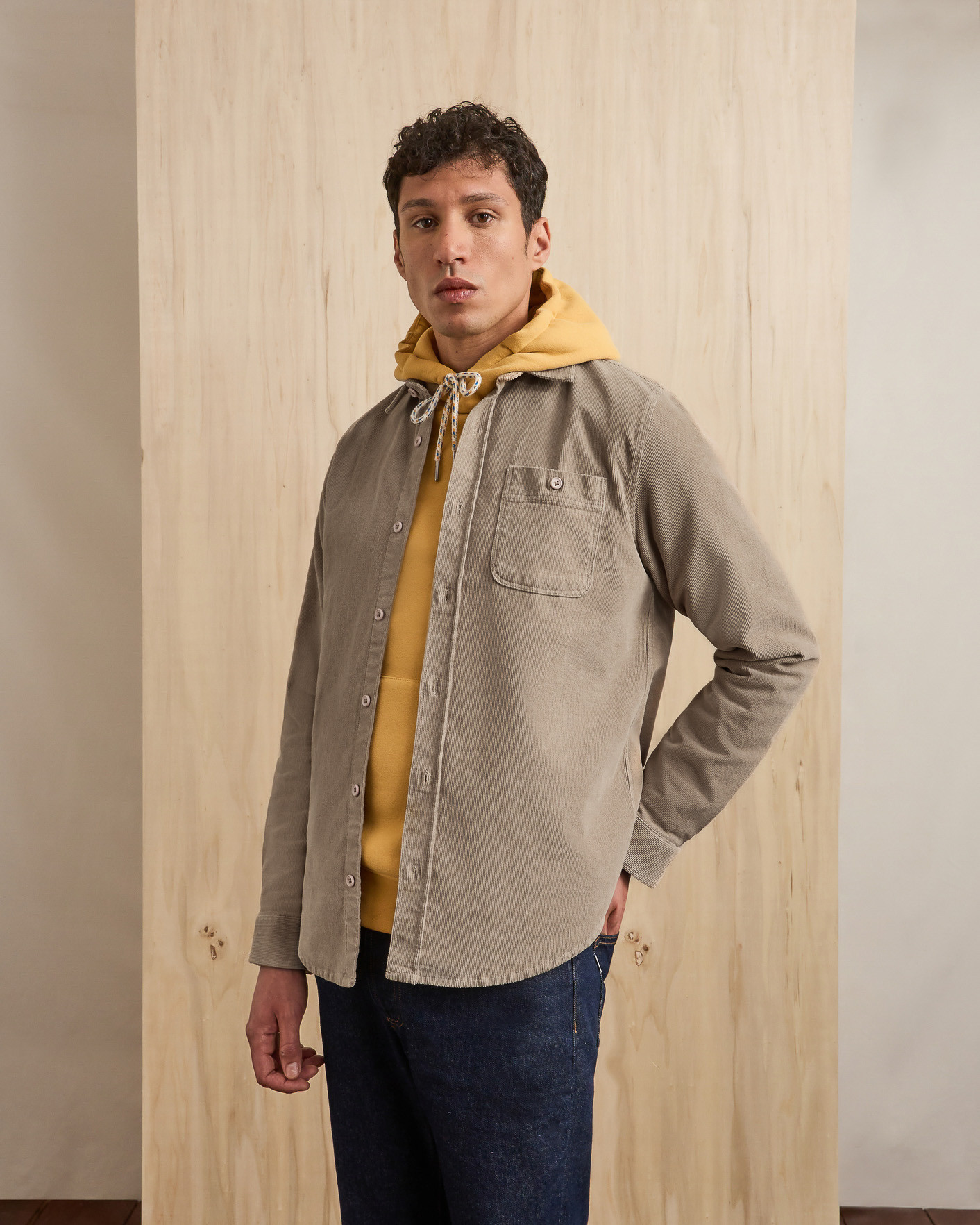 Faguo Onca Woven Cord Herren Hemd 
