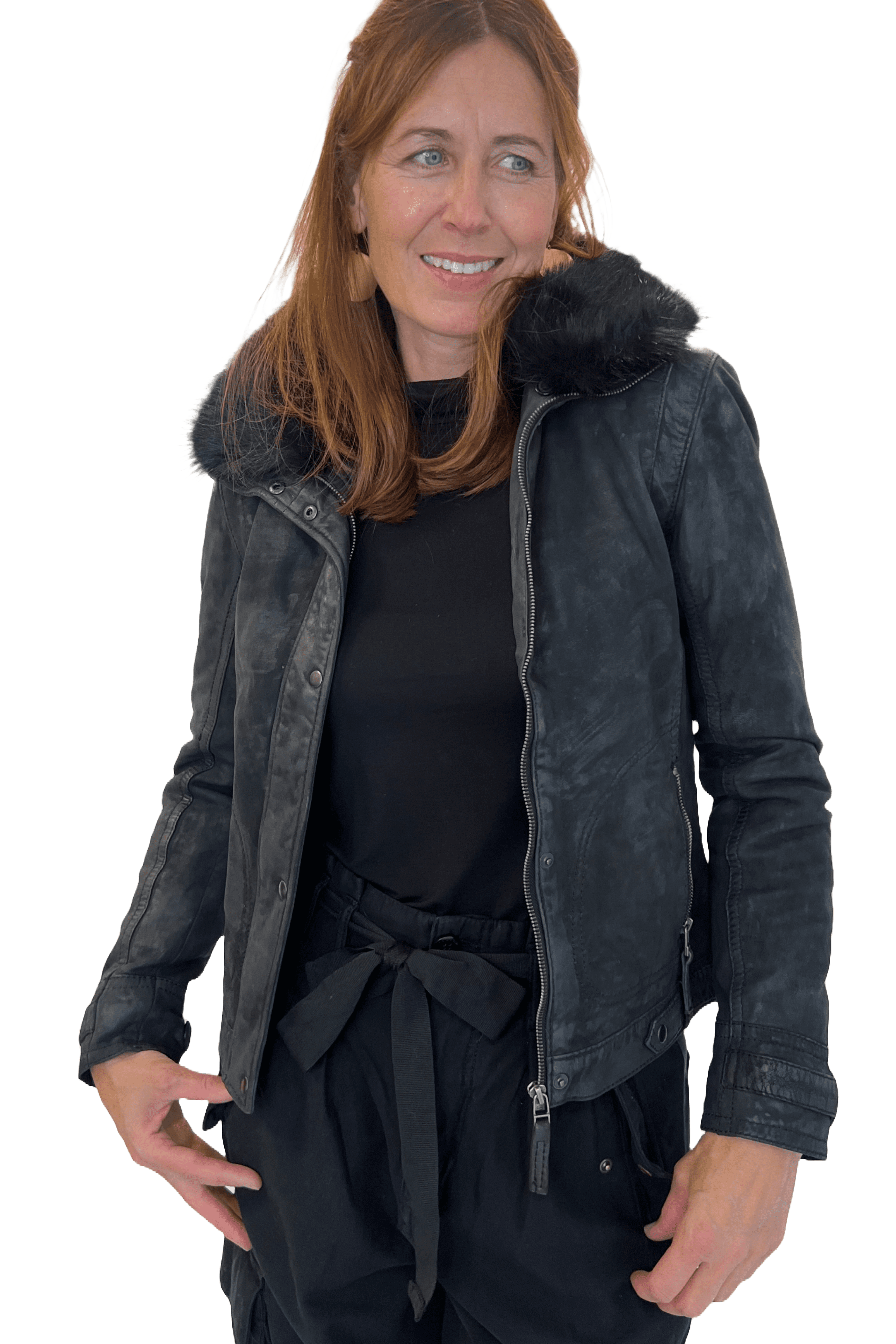 Rino & Pelle Cerise  Damen Leder Jacke