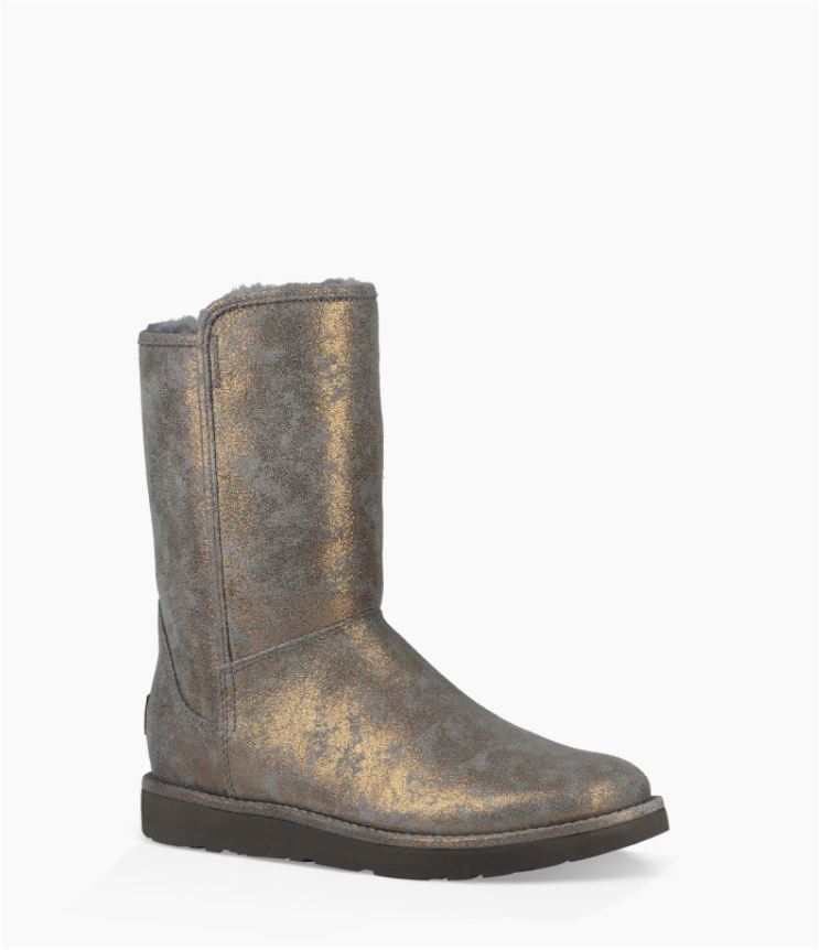 UGG Abree Short II Stardust Damen Stiefel - gunmetal grey