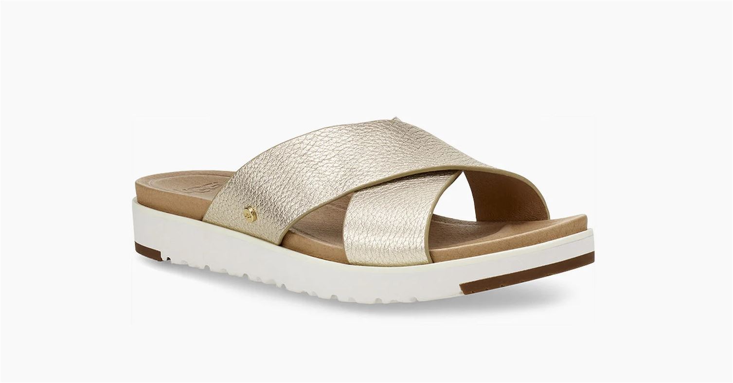 UGG Kari Metallic Damen Slipper Sandale
