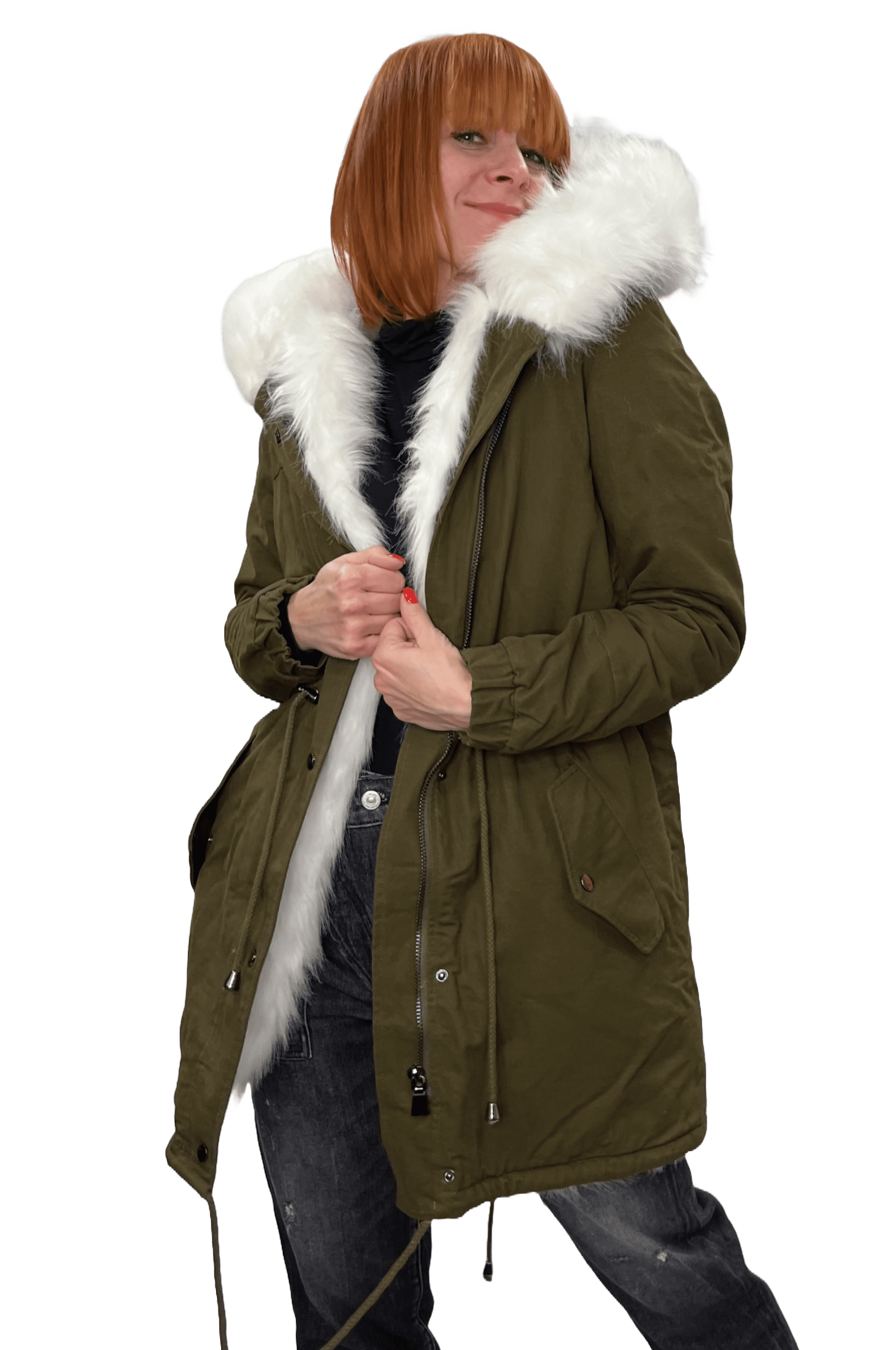 Amy Gee Parka mit Kunstfellfutter