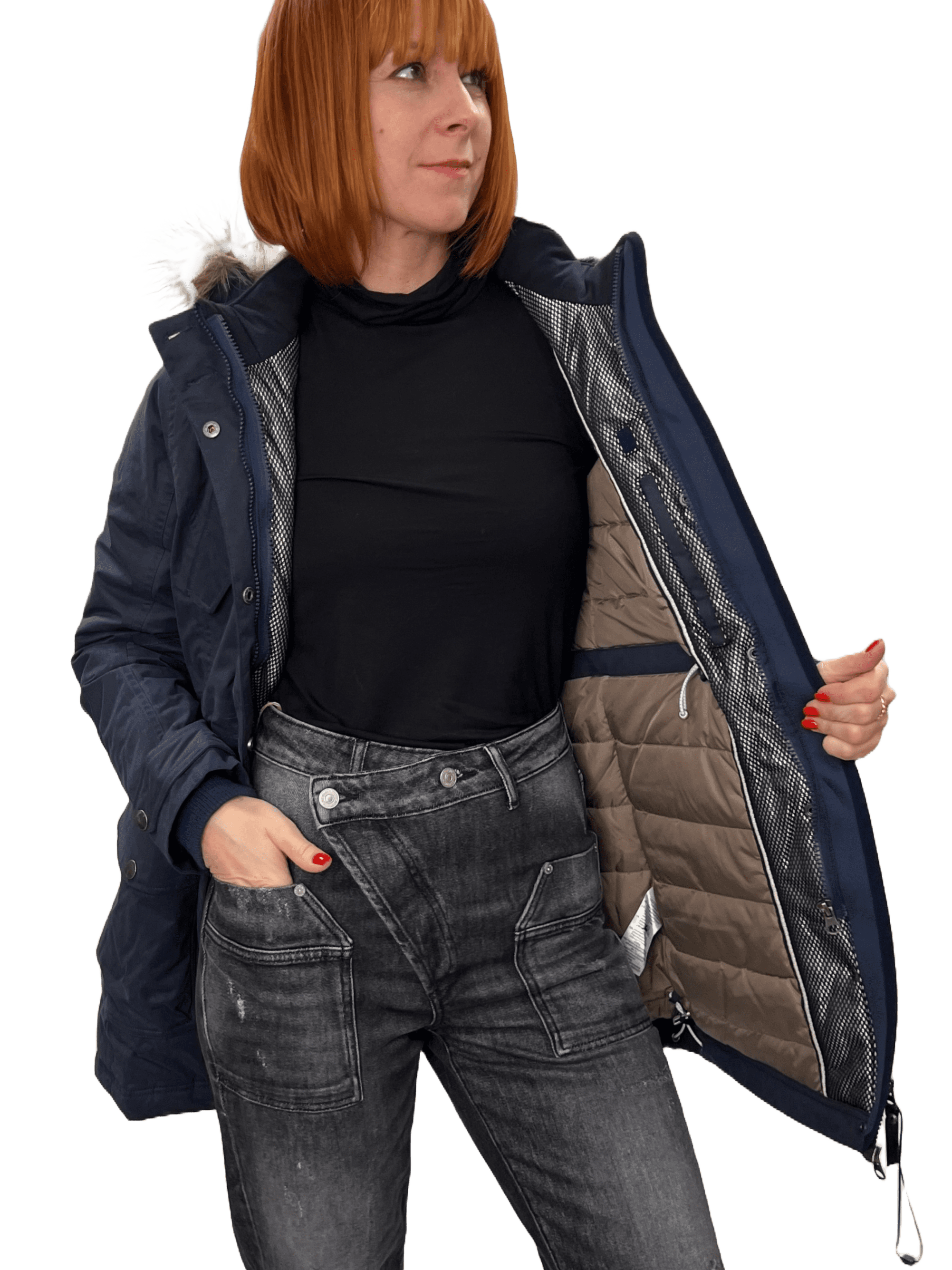 Arqueonautas 234425 Damen Parka mit Kompass