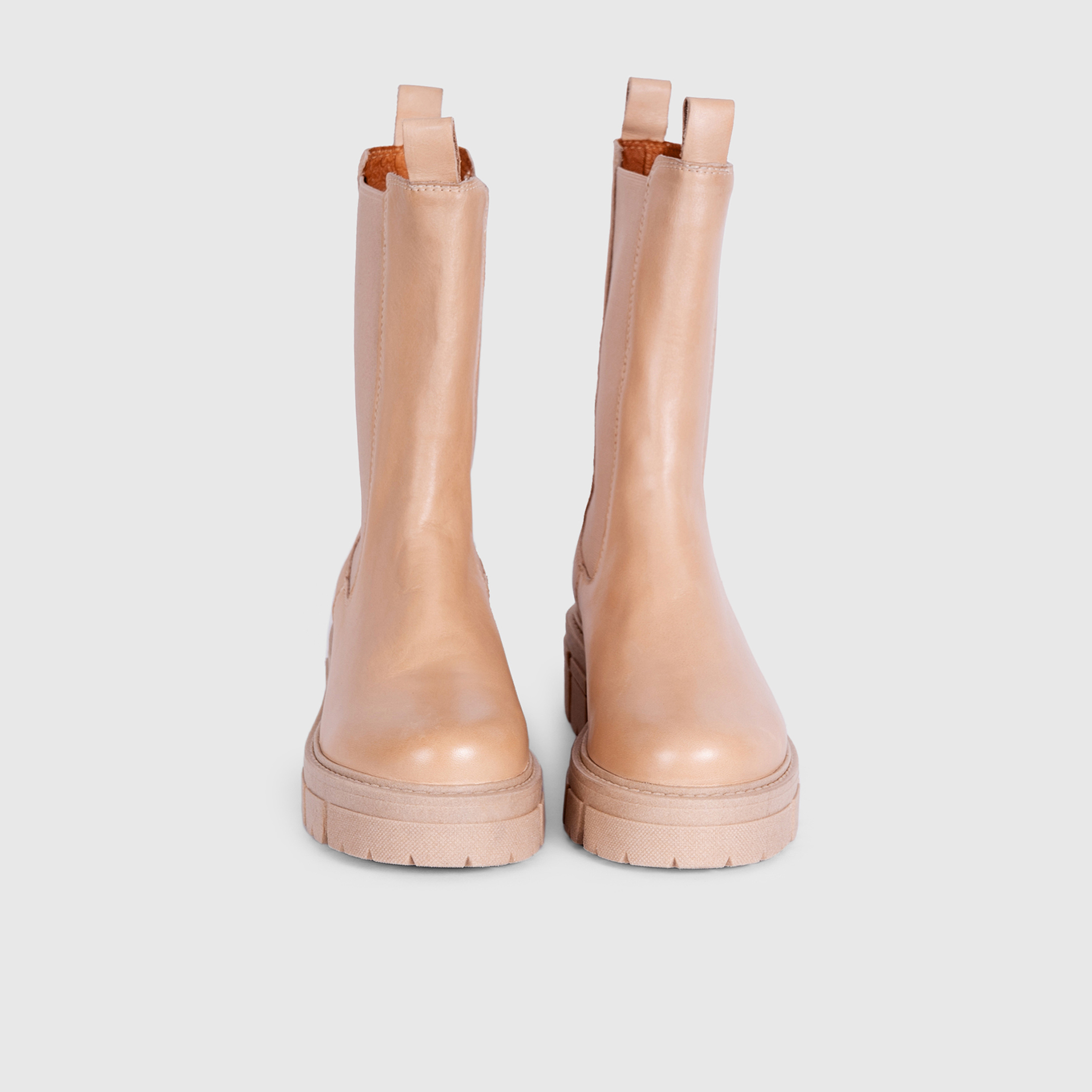 Apple of Eden Cher Damen High Chelsea Stiefel - glatt Leder