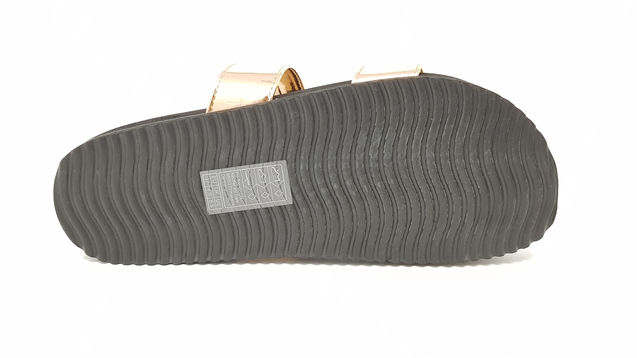 Flip Flop Double Strap Mirror metallic  Damen Slipper Sandalen