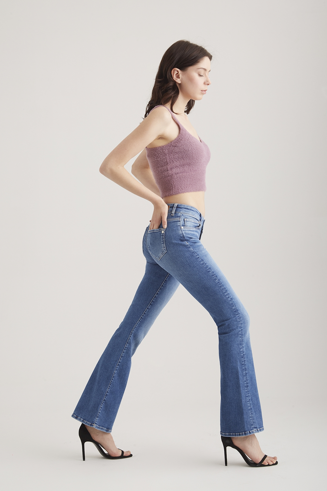 C.O.J. Denim Laura flared Damen Schlagjeans