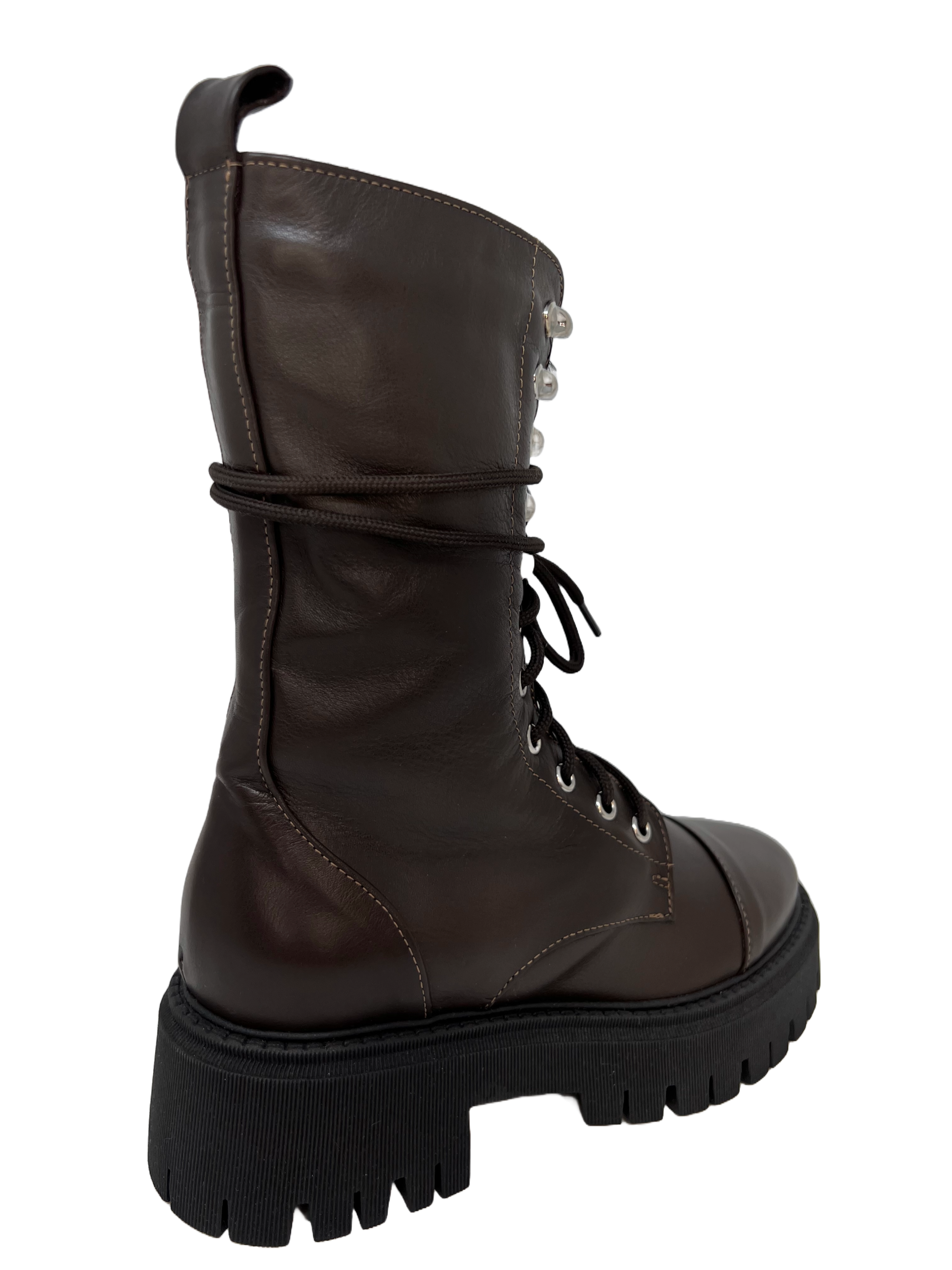 Crown Sarre Udine Damen Schnürstiefel mit Lammfell Futter