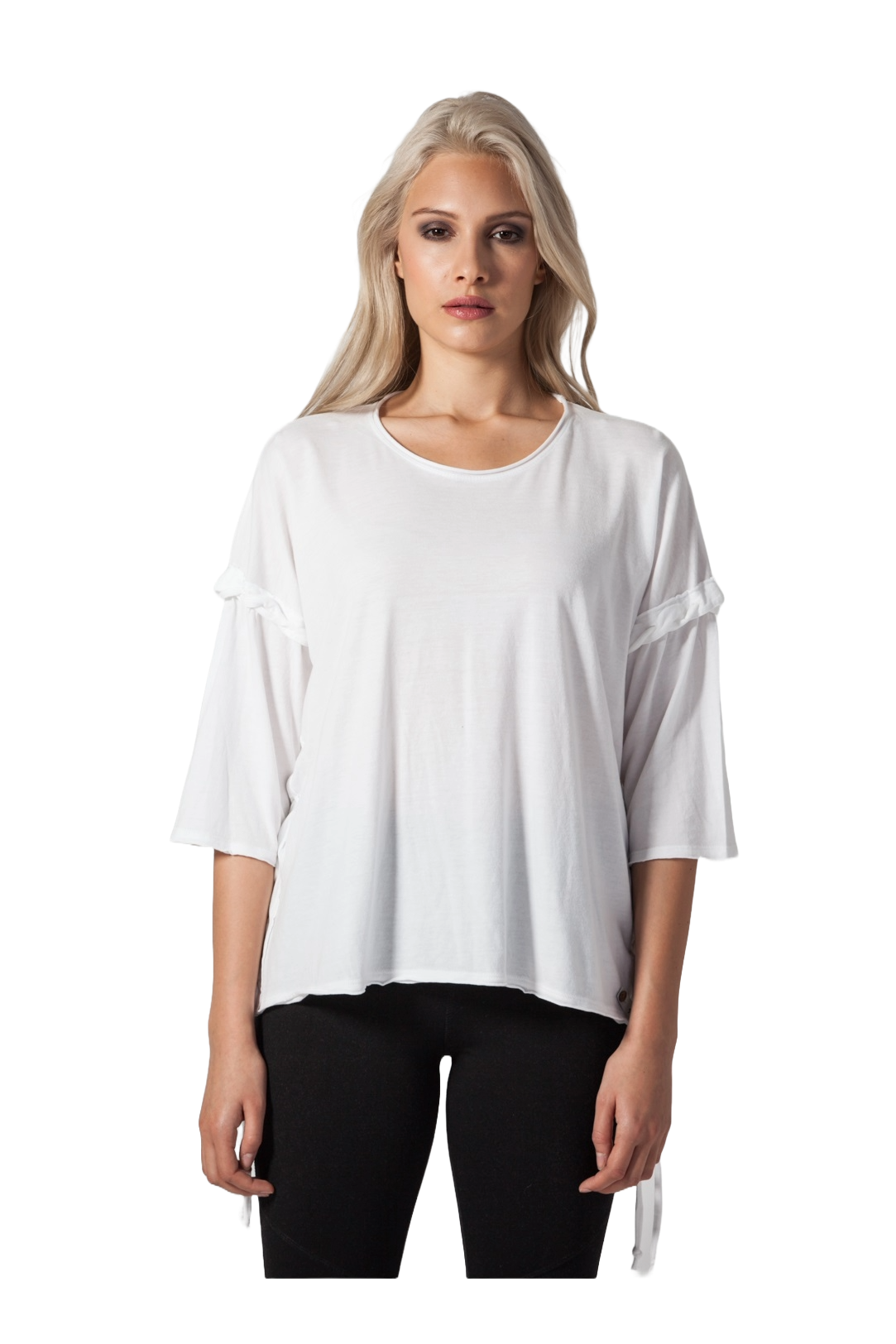 Cotton Candy 1183 T1-04  Damen Shirt mit Kordelzügen