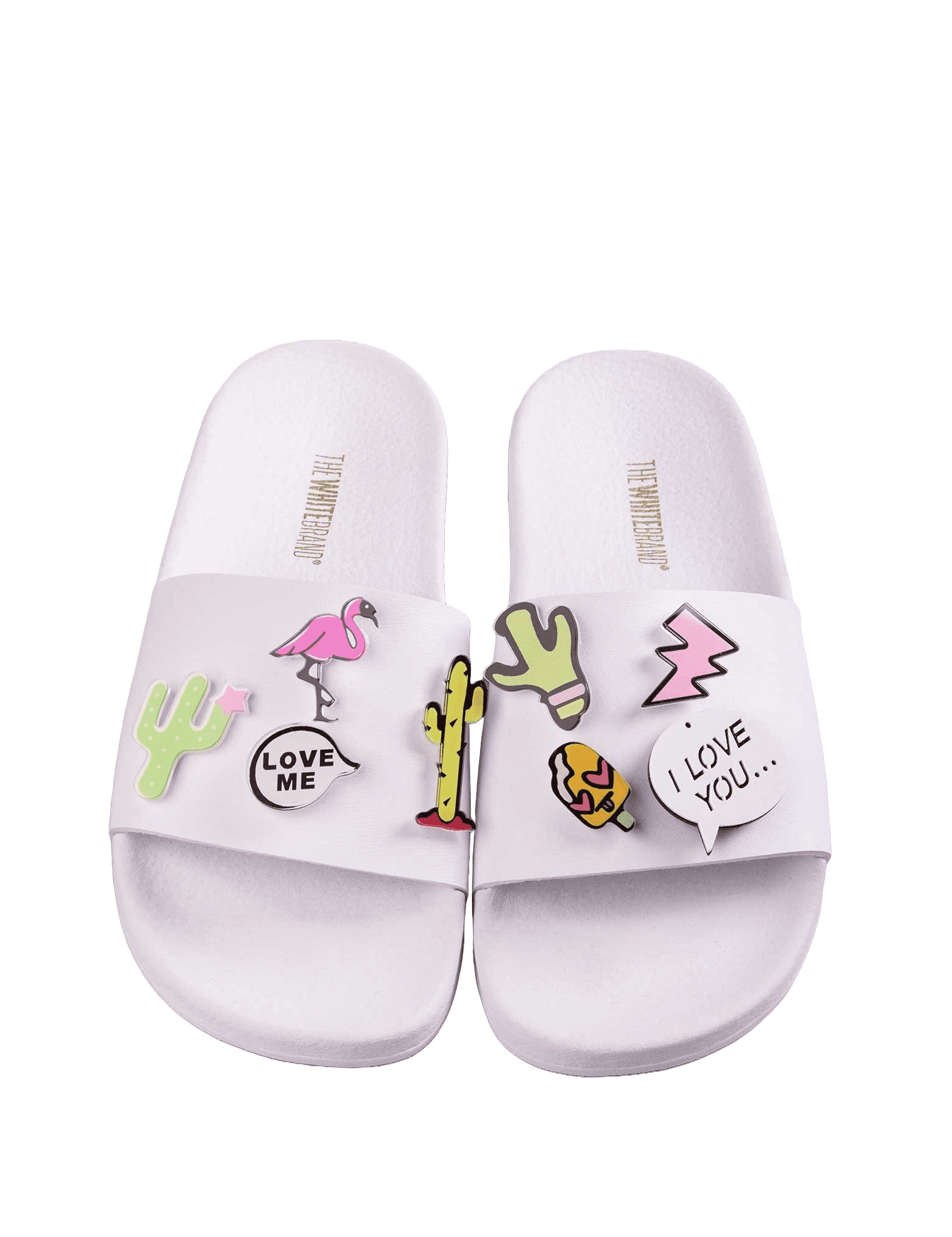 The White Brand Pin Cactus Damen Pantolette