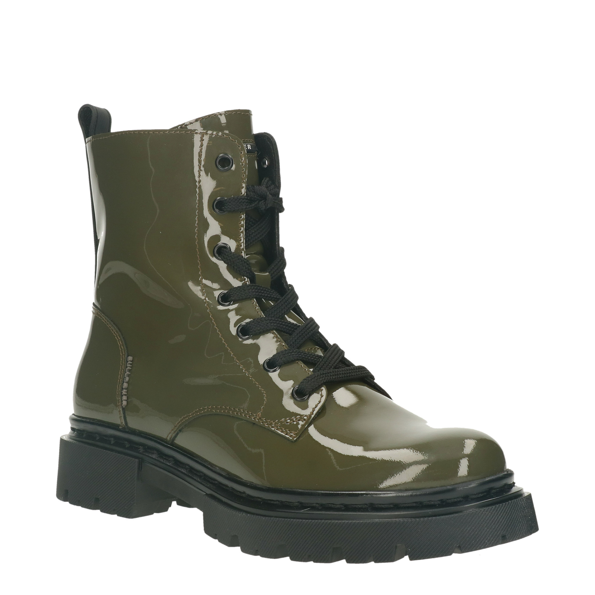 BullBoxer Nadine Damen Schnürboots Lackleder 610504E6L_MLTRTD70