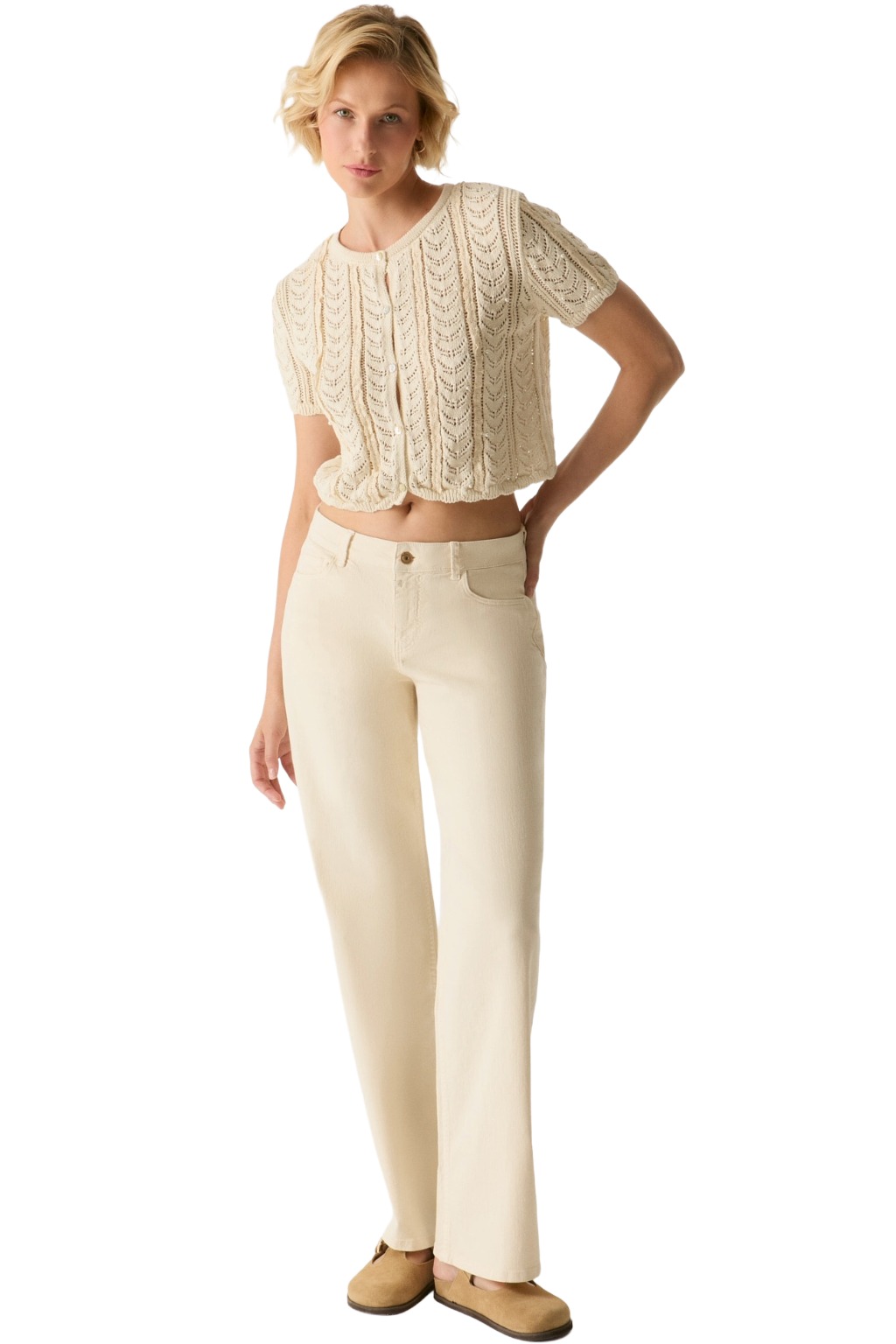 C.O.J. Denim Nova Damen Jeans sand