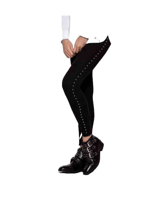 Cotton Candy Daen LG-01 Damen Leggins mit Metall Perlen