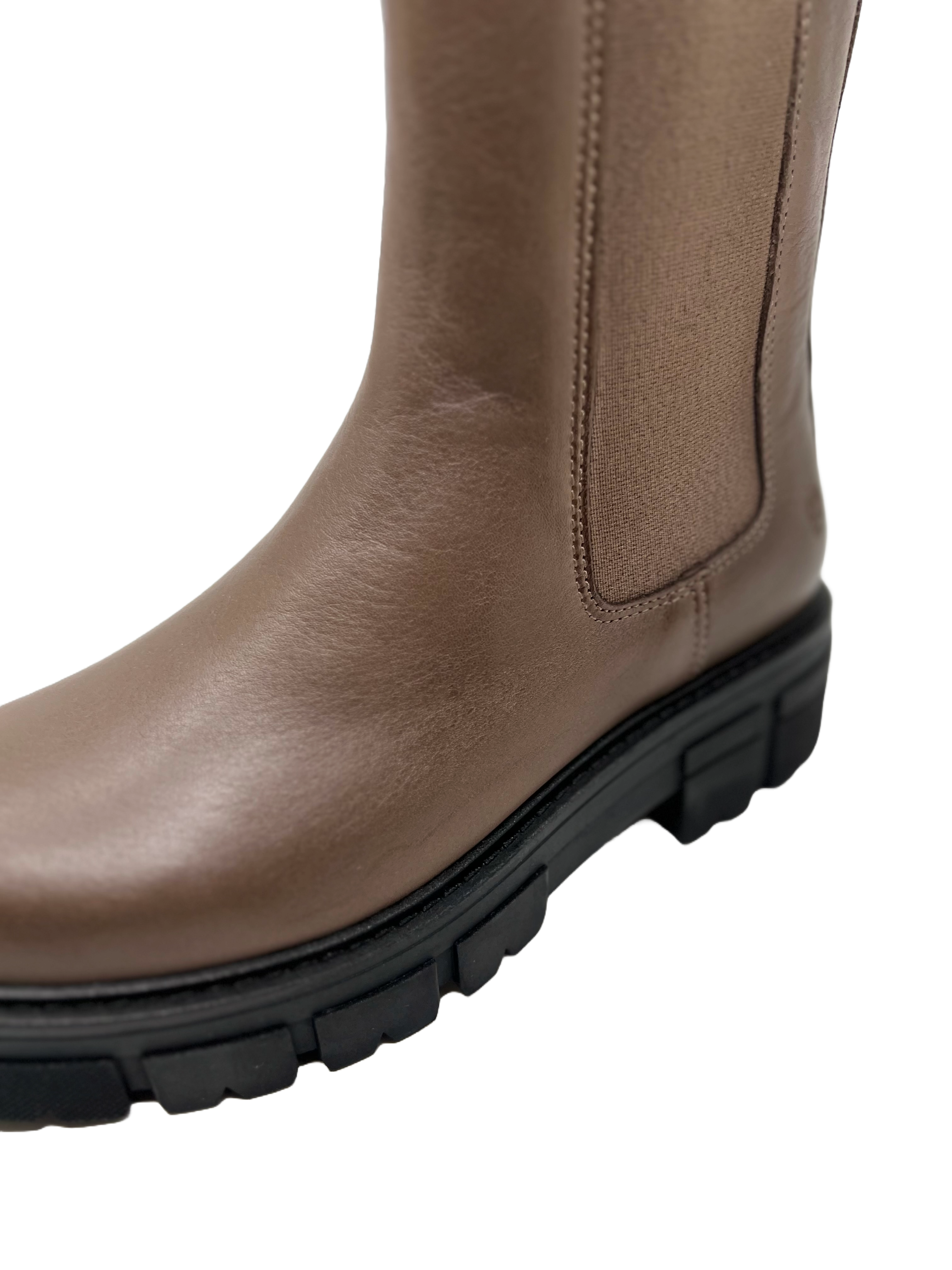 Apple of Eden Conny Chunky Damen Chelsea Boots -Glattleder