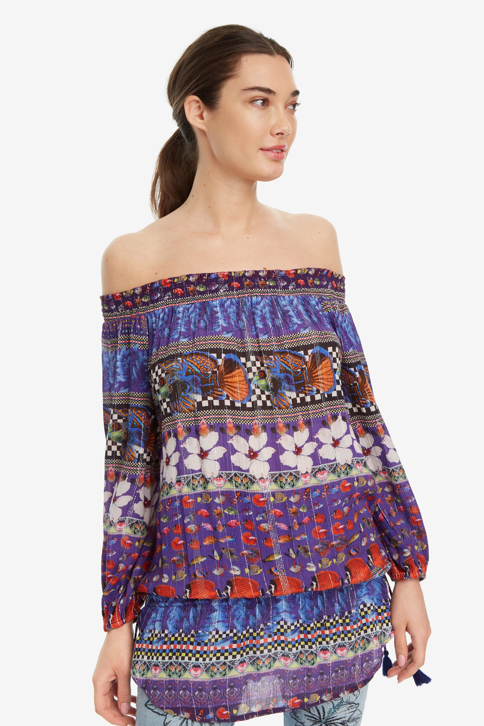 Desigual Blus Andrea Damen Carmen Bluse