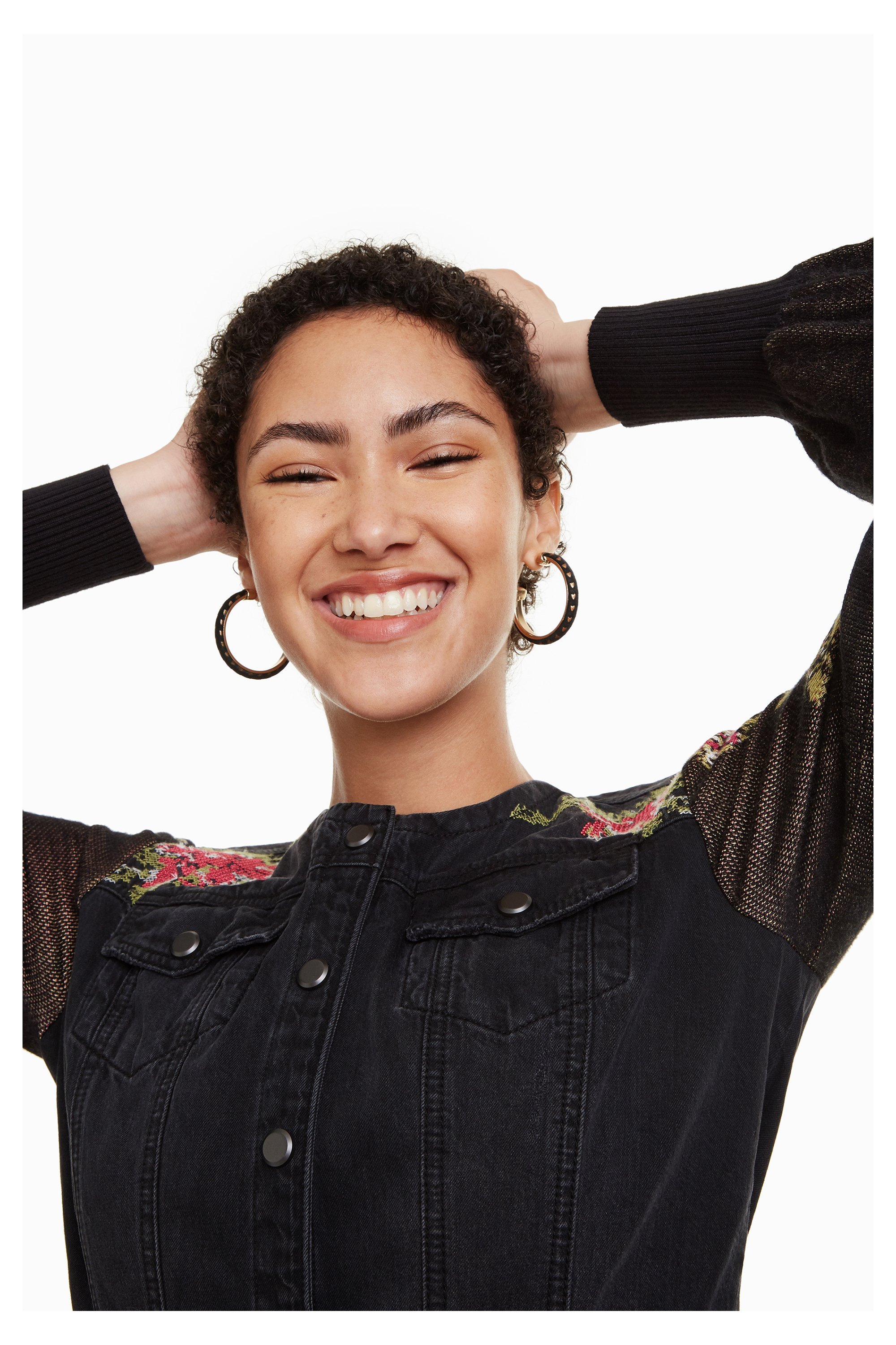 Desigual Roxanne Damen Jeans Kleid - schwarz