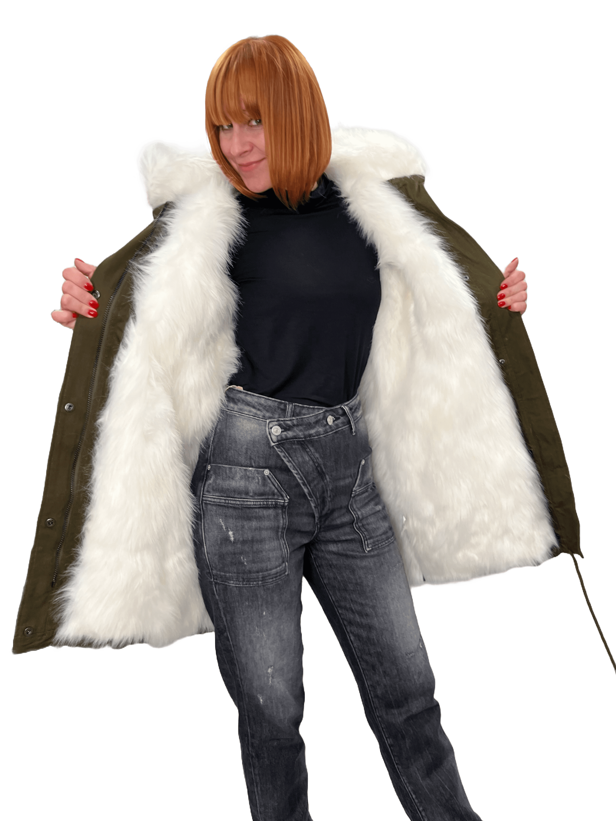 Amy Gee Parka mit Kunstfellfutter