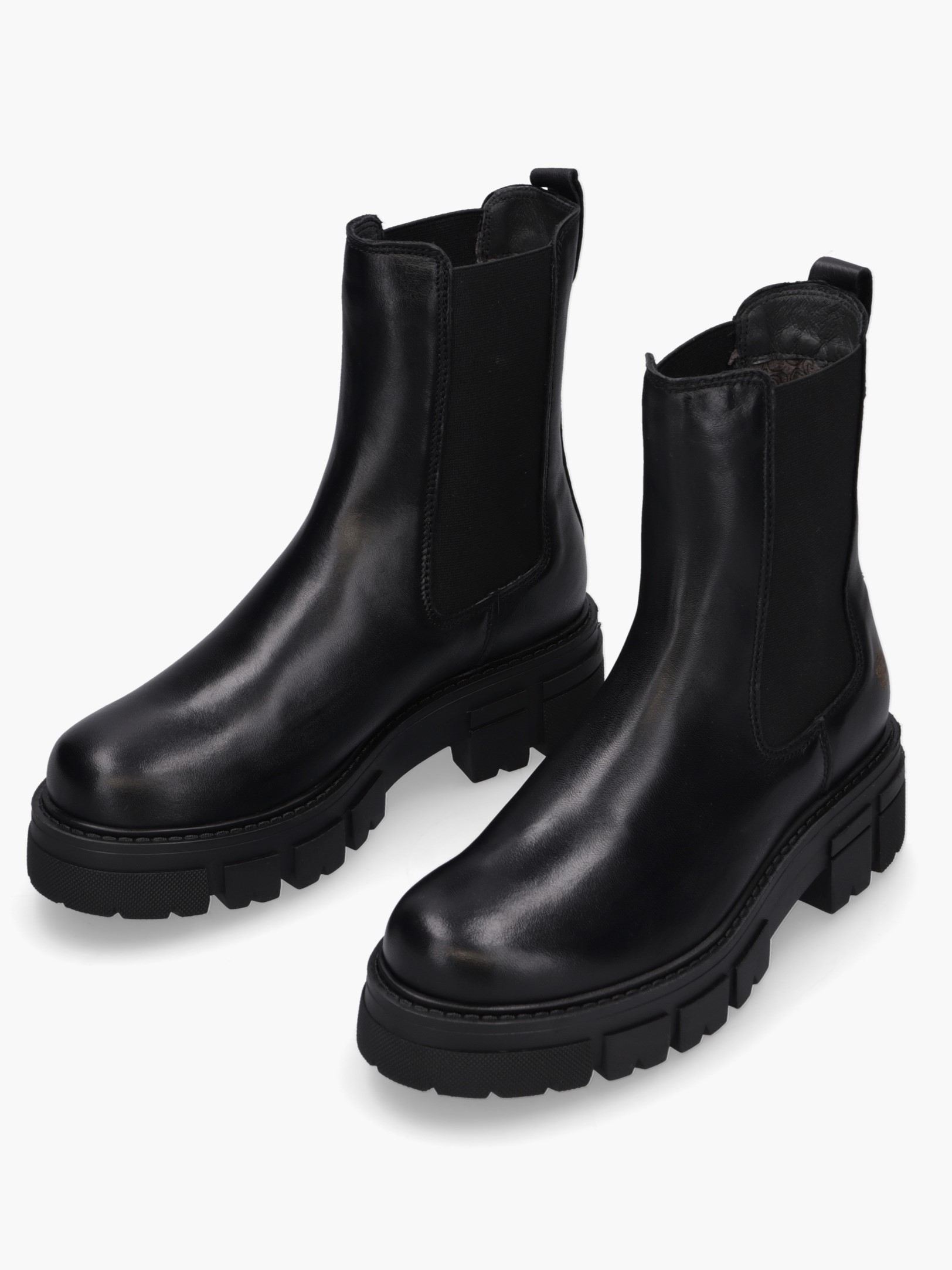 Apple of Eden Conny Chunky Damen Chelsea Boots -Glattleder
