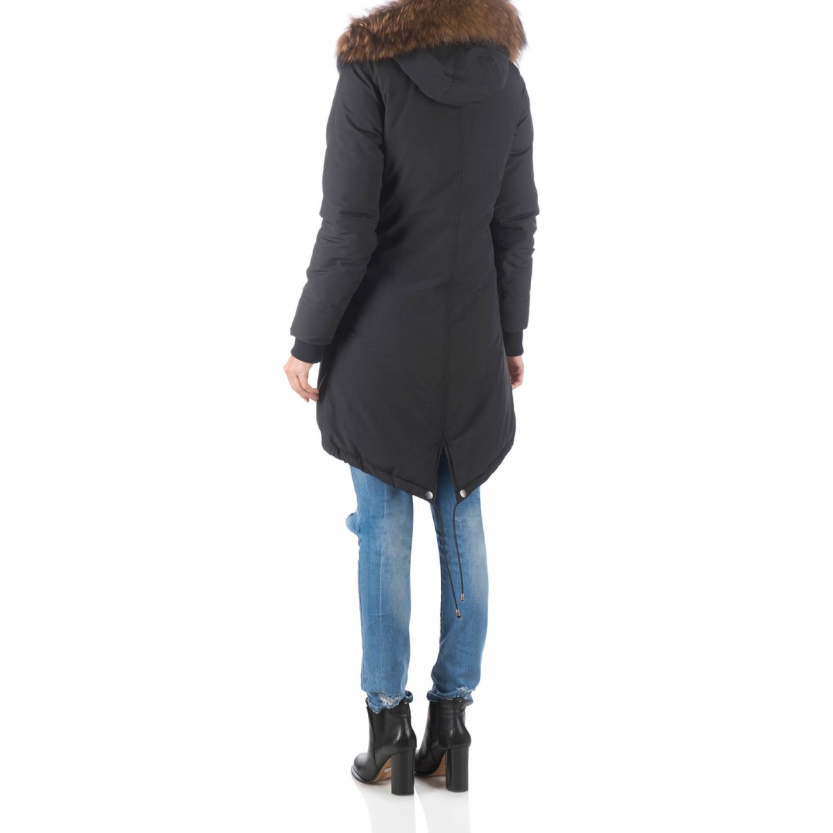 Airforce Fishtail Poly Damen Parka grau metalic