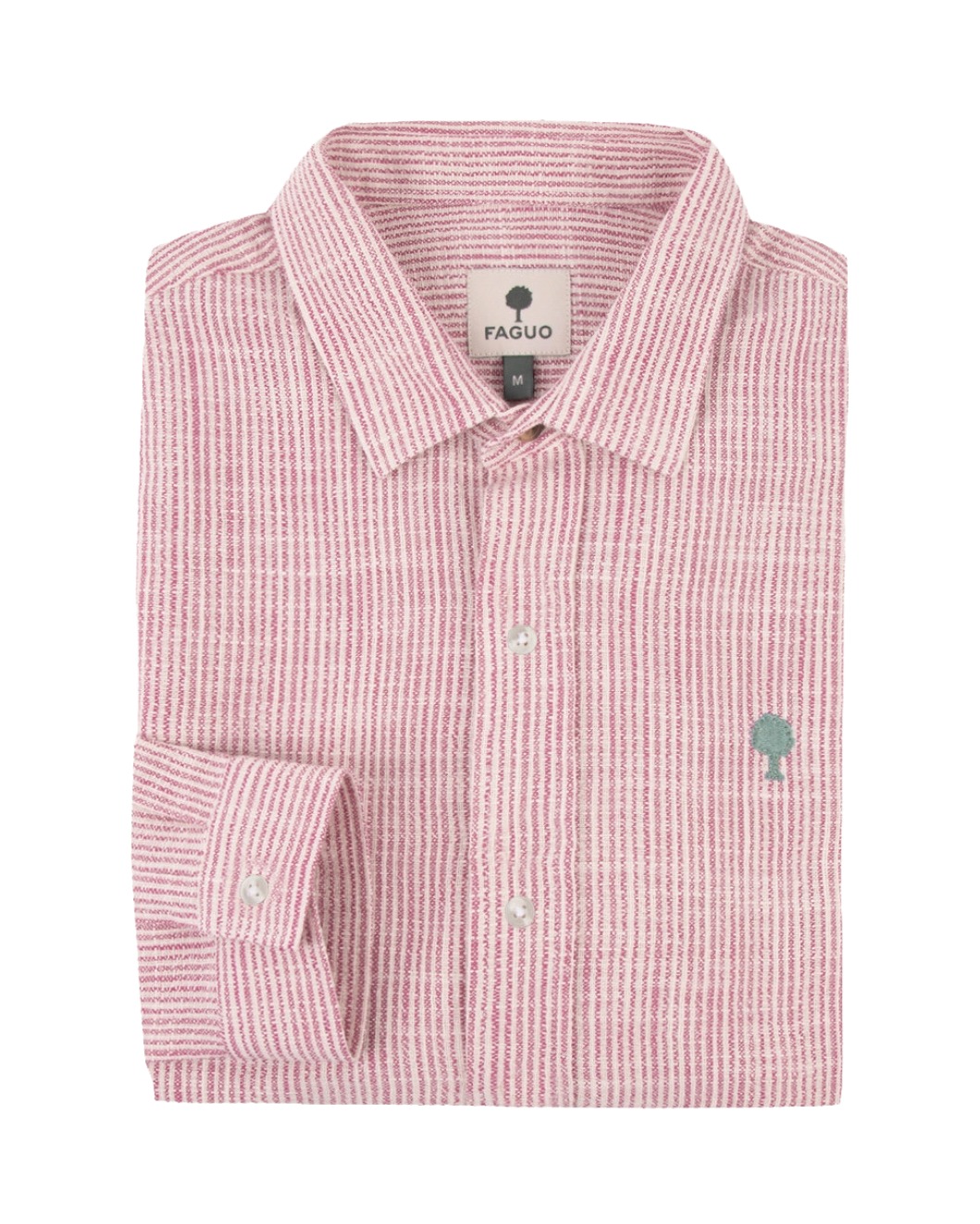 Faguo Iraty Woven Herren Hemd ecru-pink