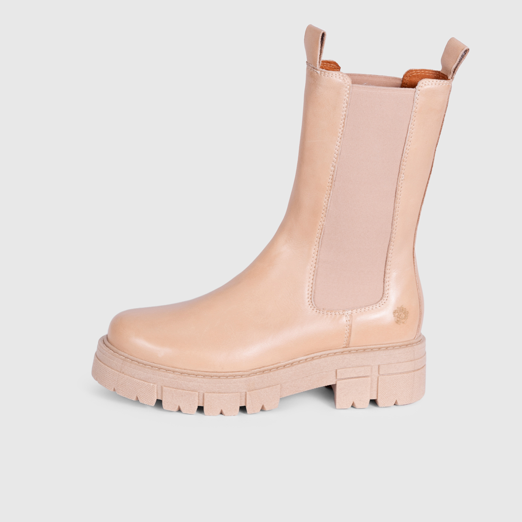 Apple of Eden Cher Damen High Chelsea Stiefel - glatt Leder