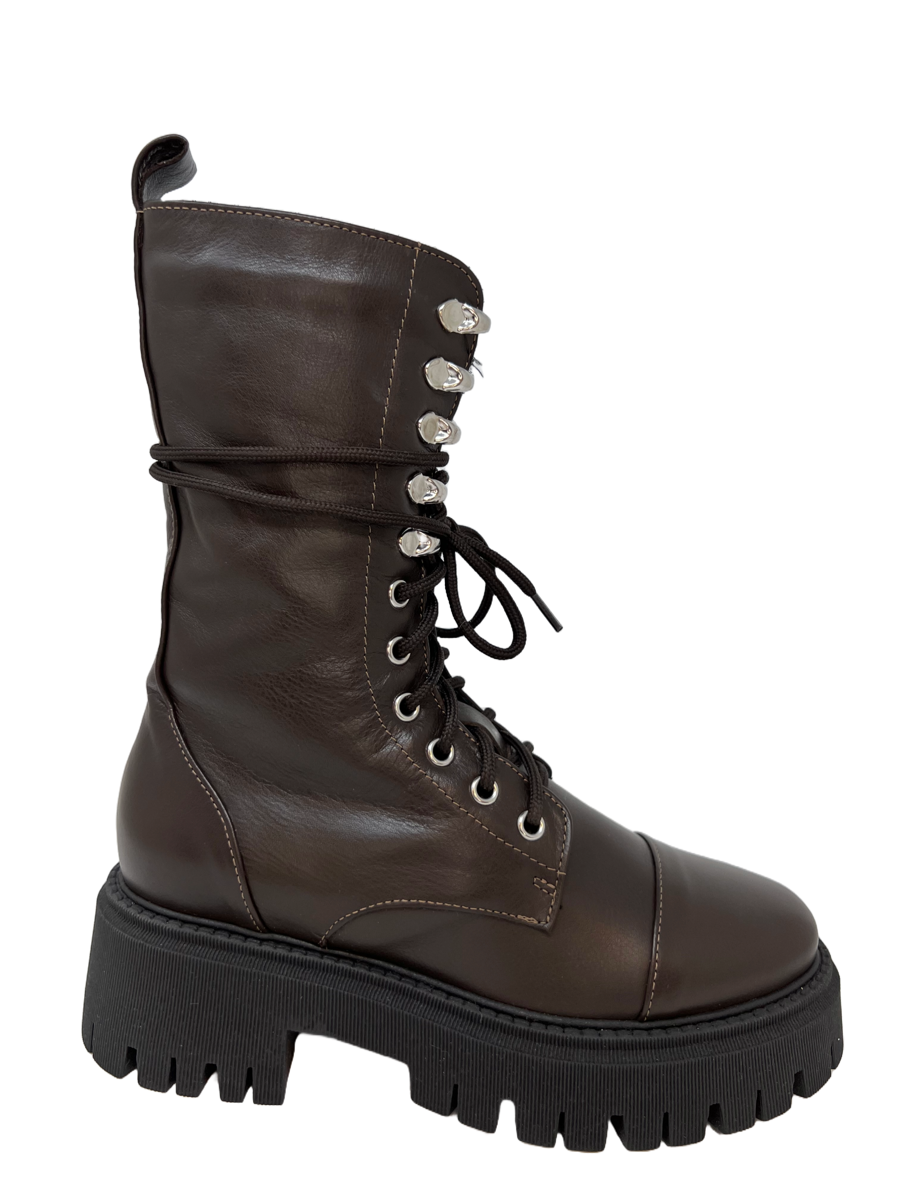 Crown Sarre Udine Damen Schnürstiefel mit Lammfell Futter