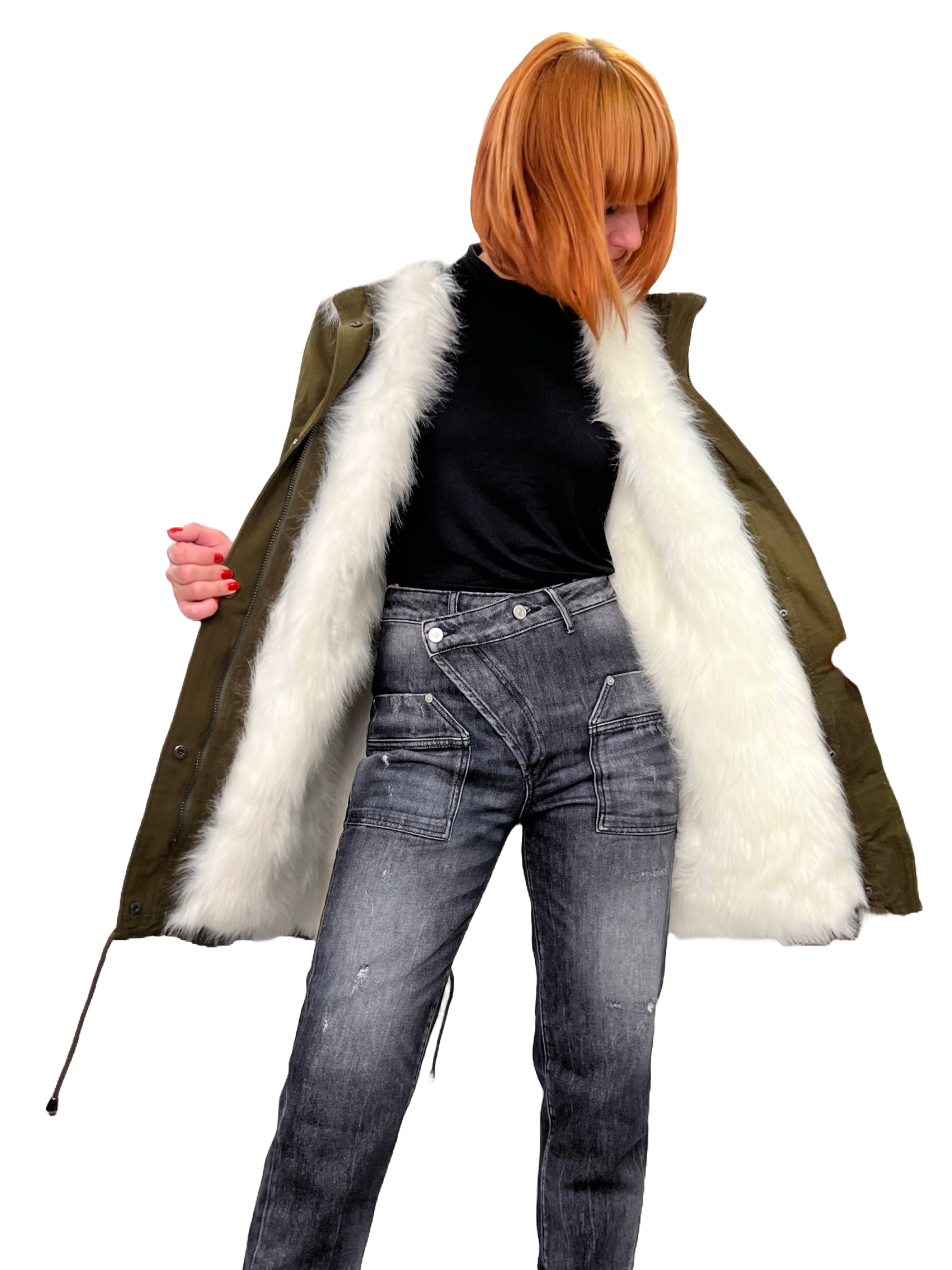 Amy Gee Parka mit Kunstfellfutter