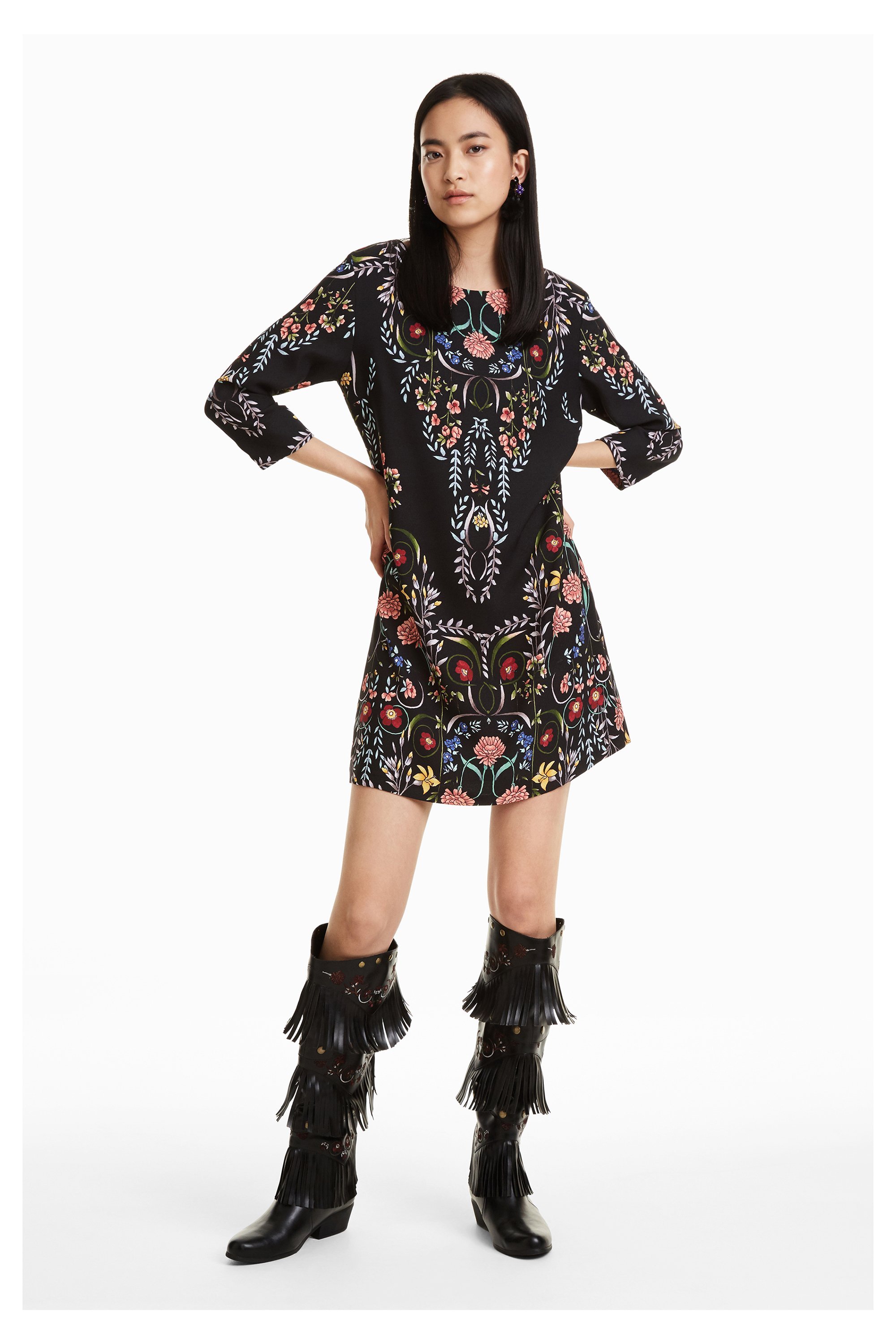Desigual Clementine Damen Kleid mit Blumenmuster