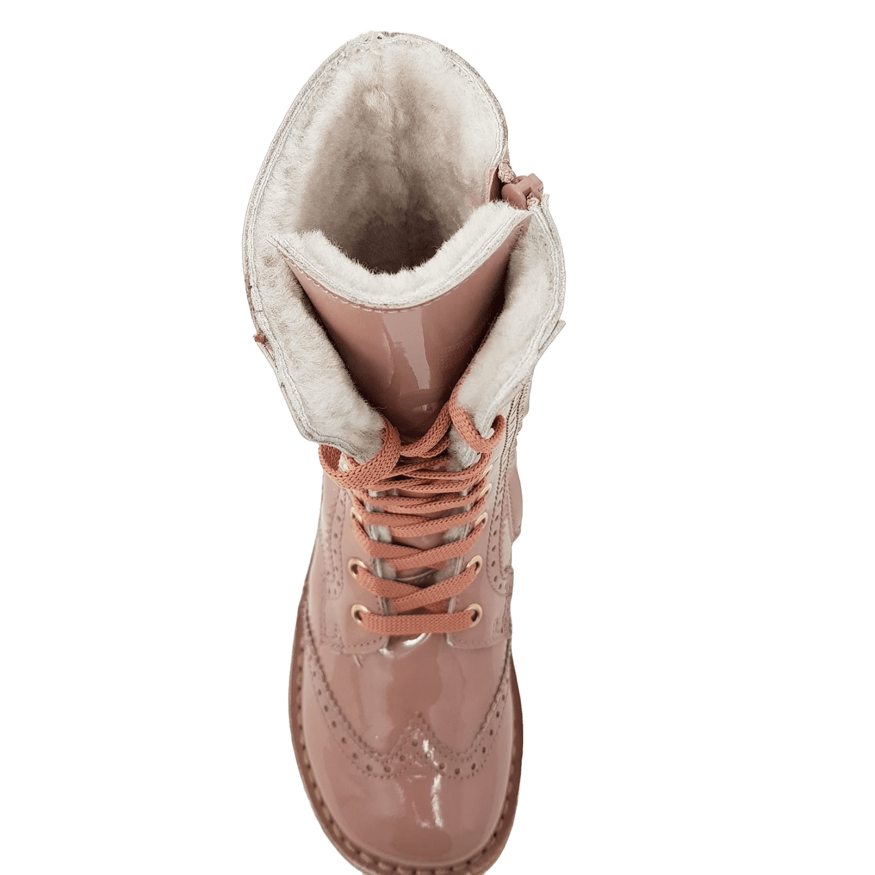 Zecchino d´Oro A06-660 Mädchen Lack Schnürstiefel Budapester