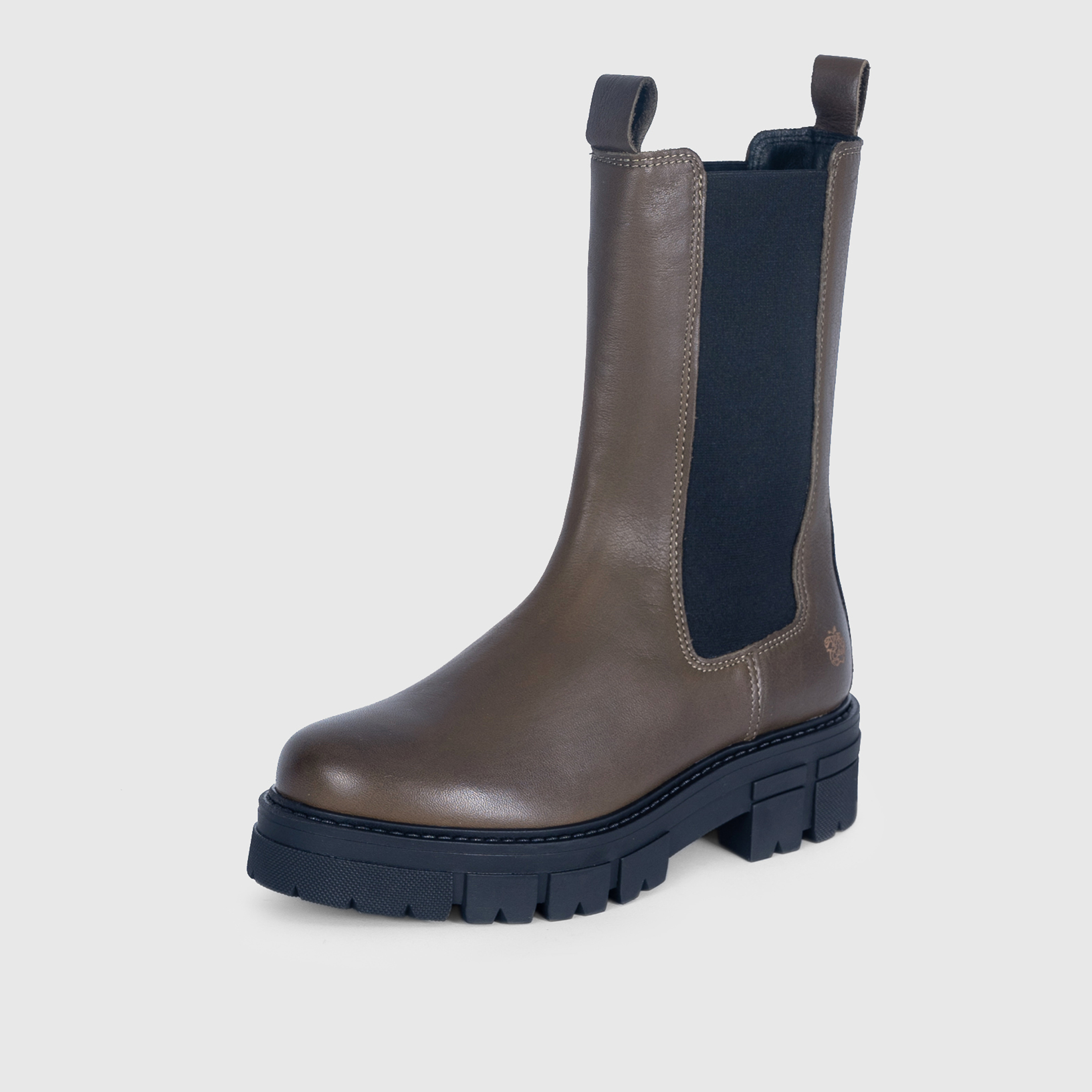 Apple of Eden Cher Damen High Chelsea Stiefel - glatt Leder