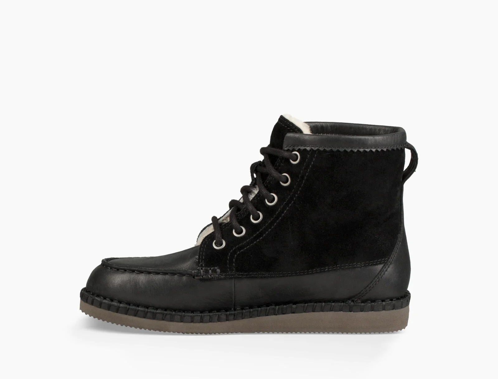 UGG Quinlin lace up Schnürrschuh mit flaschigem Lamm Futter - schwarz
